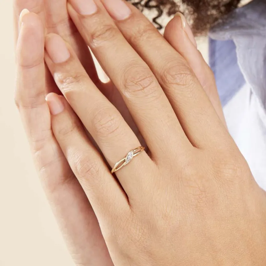 Bague Or Jaune Unora Diamants-Histoire d'Or Hot