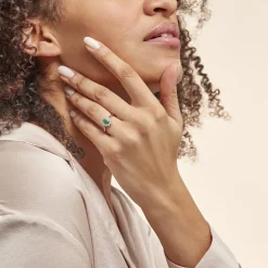 Bague Perez Argent Blanc Oxyde De Zirconium-Histoire d'Or Clearance