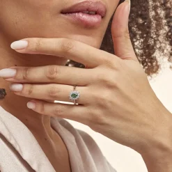 Bague Perez Argent Blanc Oxyde De Zirconium-Histoire d'Or Clearance