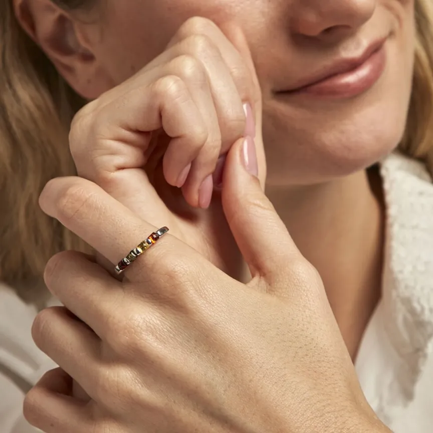 Bague Philo Argent Blanc Ambre-Histoire d'Or Hot