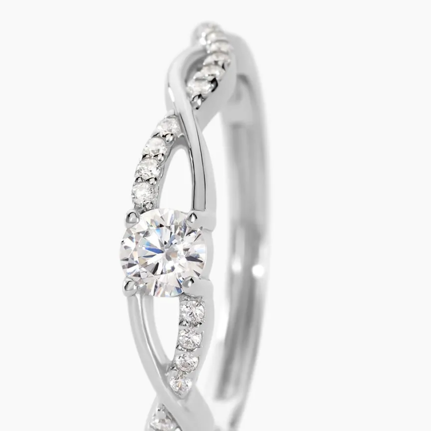 Bague Phoebus Argent Blanc Oxyde De Zirconium-Histoire d'Or