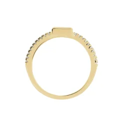 Bague Plaqué Or Jaune Calvina Pierre Synthétique-Histoire d'Or New