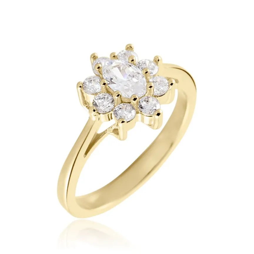 Bague Plaqué Or Mahats Oxyde De Zirconium-Histoire d'Or Discount
