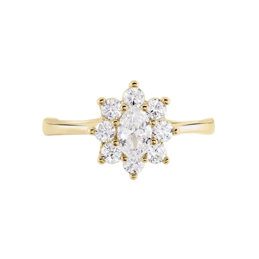 Bague Plaqué Or Mahats Oxyde De Zirconium-Histoire d'Or Discount