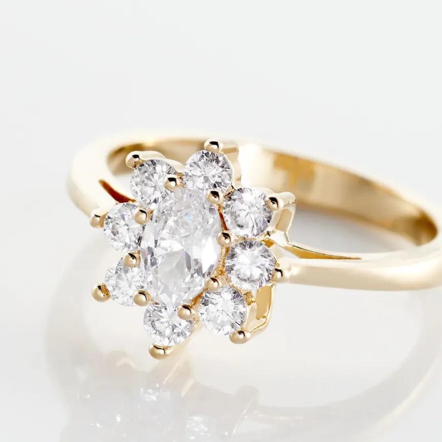 Bague Plaqué Or Mahats Oxyde De Zirconium-Histoire d'Or Discount