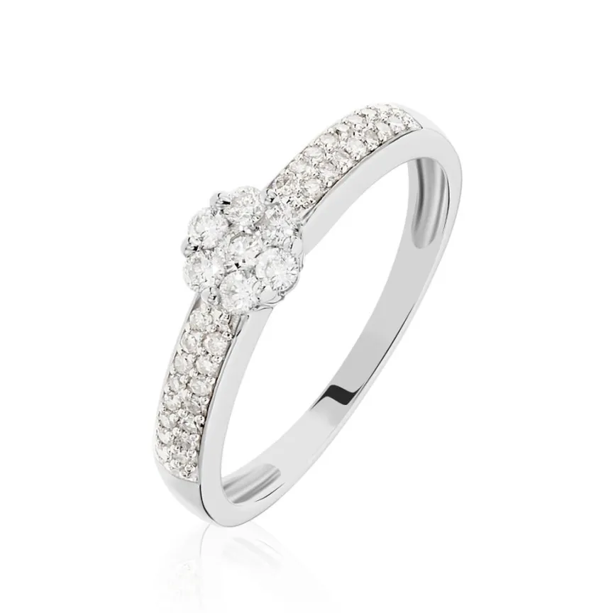 Bague Praya Or Blanc Diamant-Histoire d'Or Discount