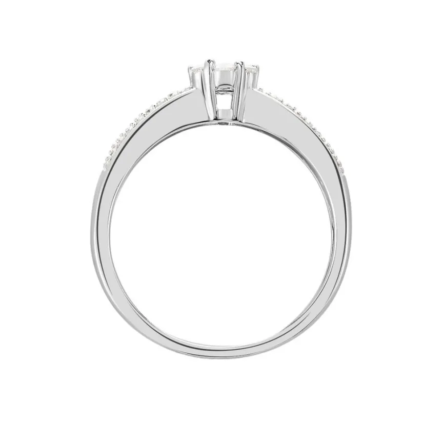 Bague Praya Or Blanc Diamant-Histoire d'Or Discount