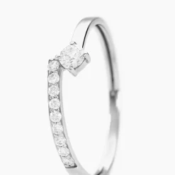 Bague Racheal Or Blanc Diamant Synthétique-Histoire d'Or Best