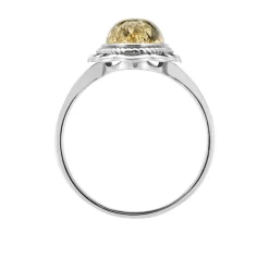 Bague Reetta Argent Blanc Ambre-Histoire d'Or Outlet