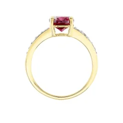 Histoire d'Or Bague Rhodolite Fever Or Jaune Rhodolite Oxyde De Zirconium