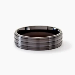 Bague Rico Acier Noir-Histoire d'Or