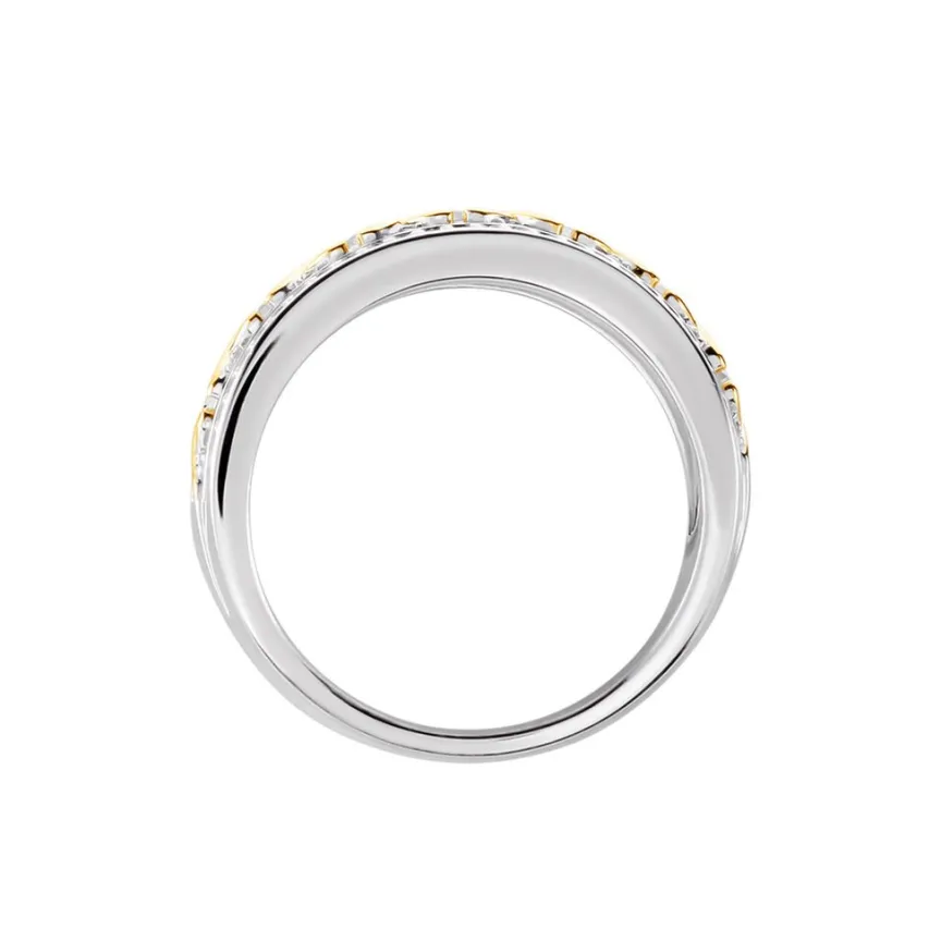 Bague Rome Argent Bicolore Oxyde De Zirconium-Histoire d'Or Hot