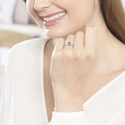 Bague Royanne Or Blanc Topaze Et Oxyde De Zirconium-Histoire d'Or Clearance