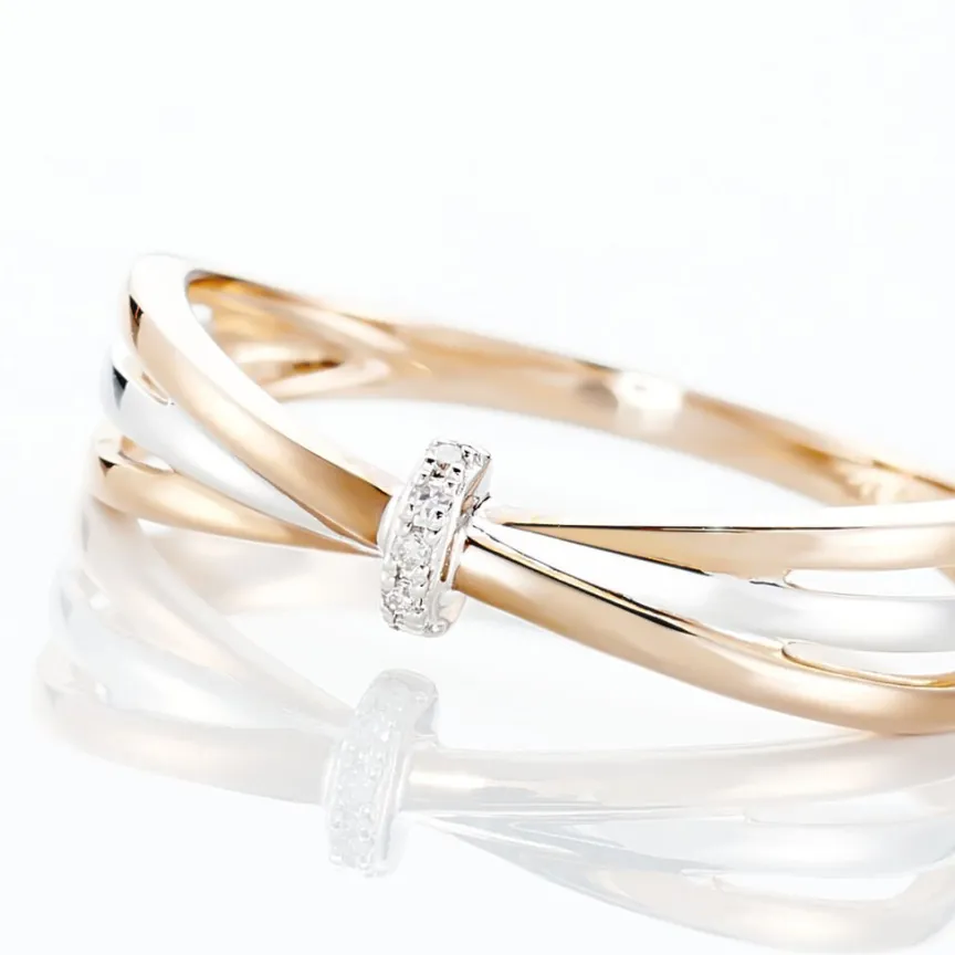 Bague Ruthe Or Bicolore Diamant-Histoire d'Or Sale