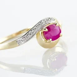 Bague Sagesse Or Jaune Rubis Et Diamant-Histoire d'Or Online