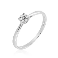 Bague Saranna Or Blanc Diamant Blanc-Histoire d'Or New