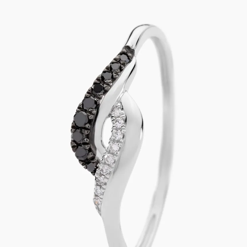 Bague Sculptural Or Blanc Diamant-Histoire d'Or