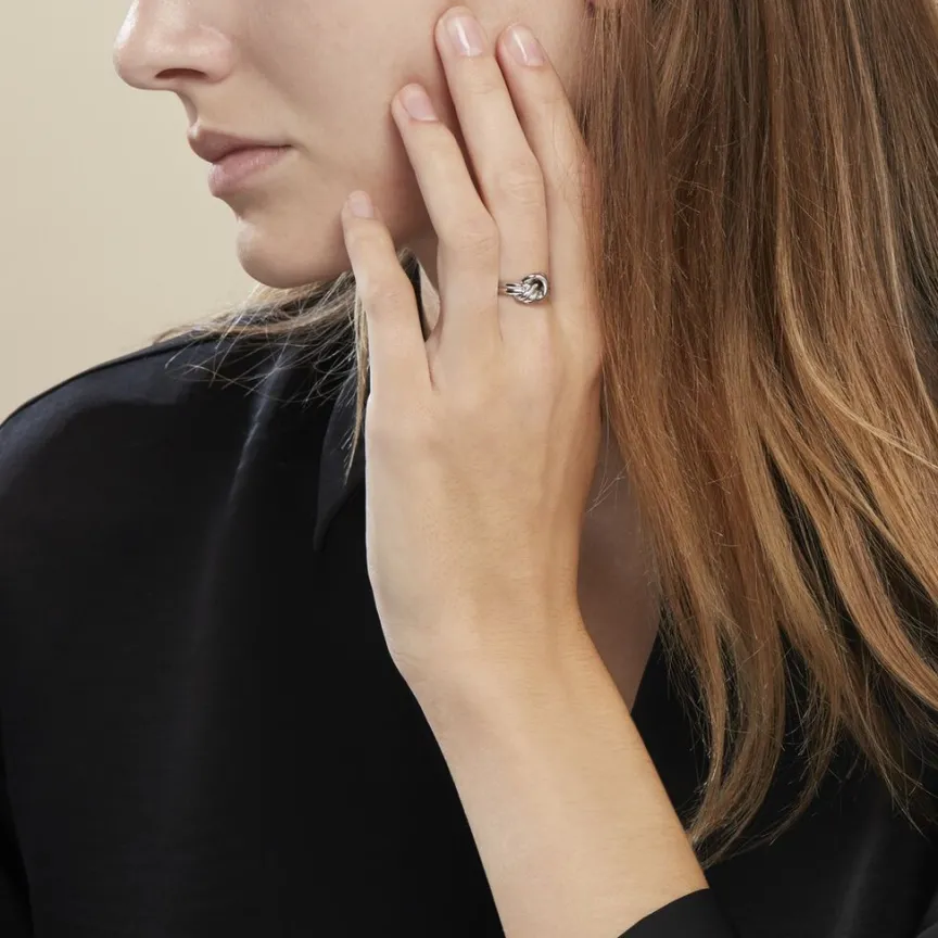 Bague Seasaidh Argent Blanc-Histoire d'Or Hot