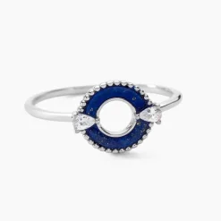 Bague Serafine Argent Blanc Lapis Lazuli Oxyde De Zirconium-Histoire d'Or Hot