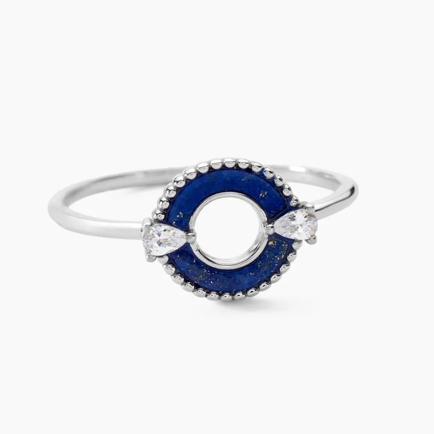 Bague Serafine Argent Blanc Lapis Lazuli Oxyde De Zirconium-Histoire d'Or Hot