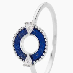 Bague Serafine Argent Blanc Lapis Lazuli Oxyde De Zirconium-Histoire d'Or Hot