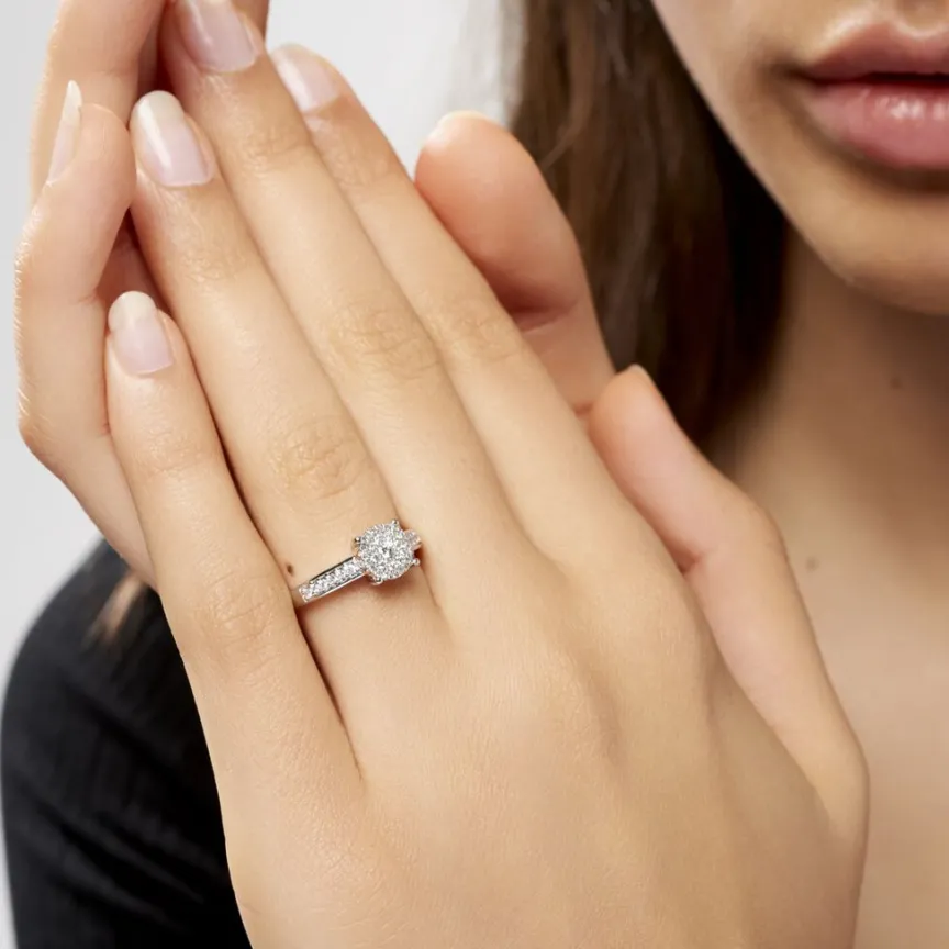 Bague Serena Or Blanc Diamant-Histoire d'Or Online