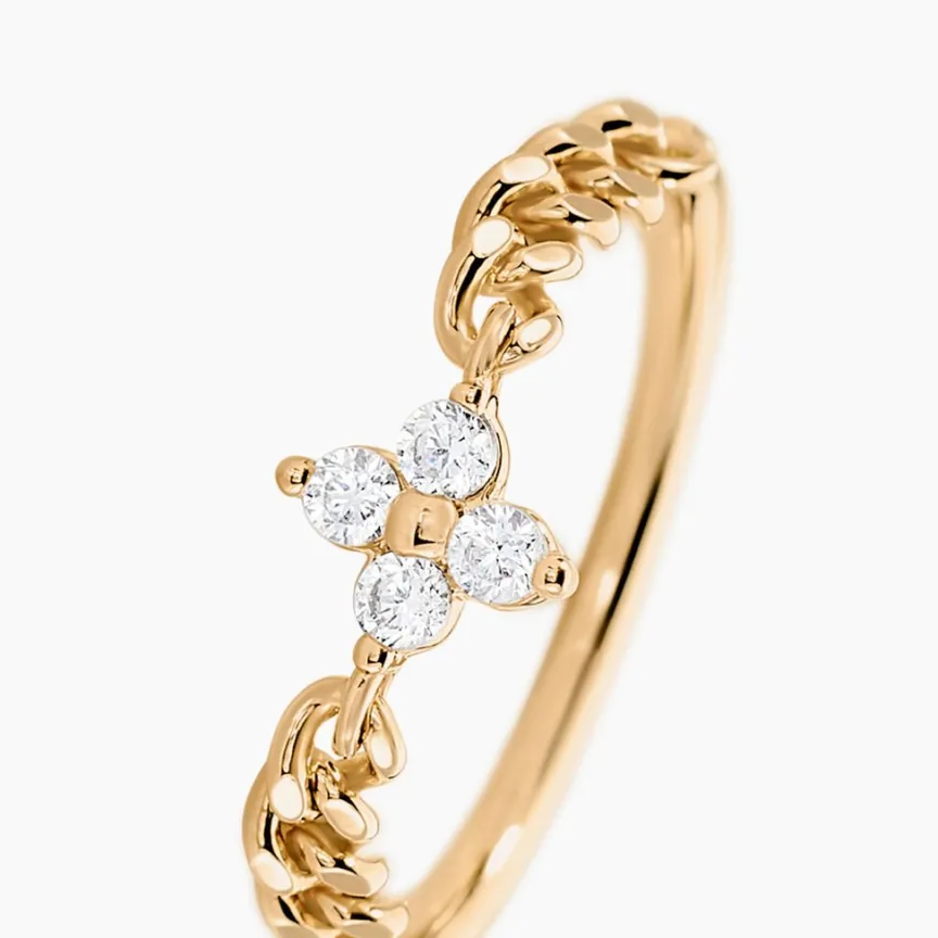 Bague Serenity Plaque Or Jaune Oxyde De Zirconium-Histoire d'Or Hot