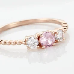 Bague Shahar Argent Rose Oxyde De Zirconium-Histoire d'Or Hot