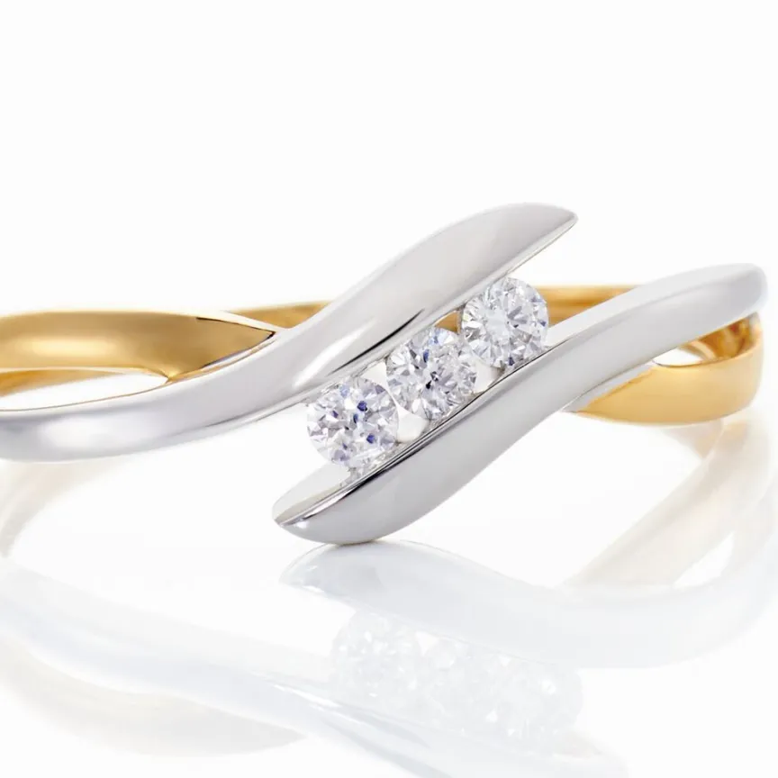 Bague Sharron Or Bicolore Diamant Blanc-Histoire d'Or