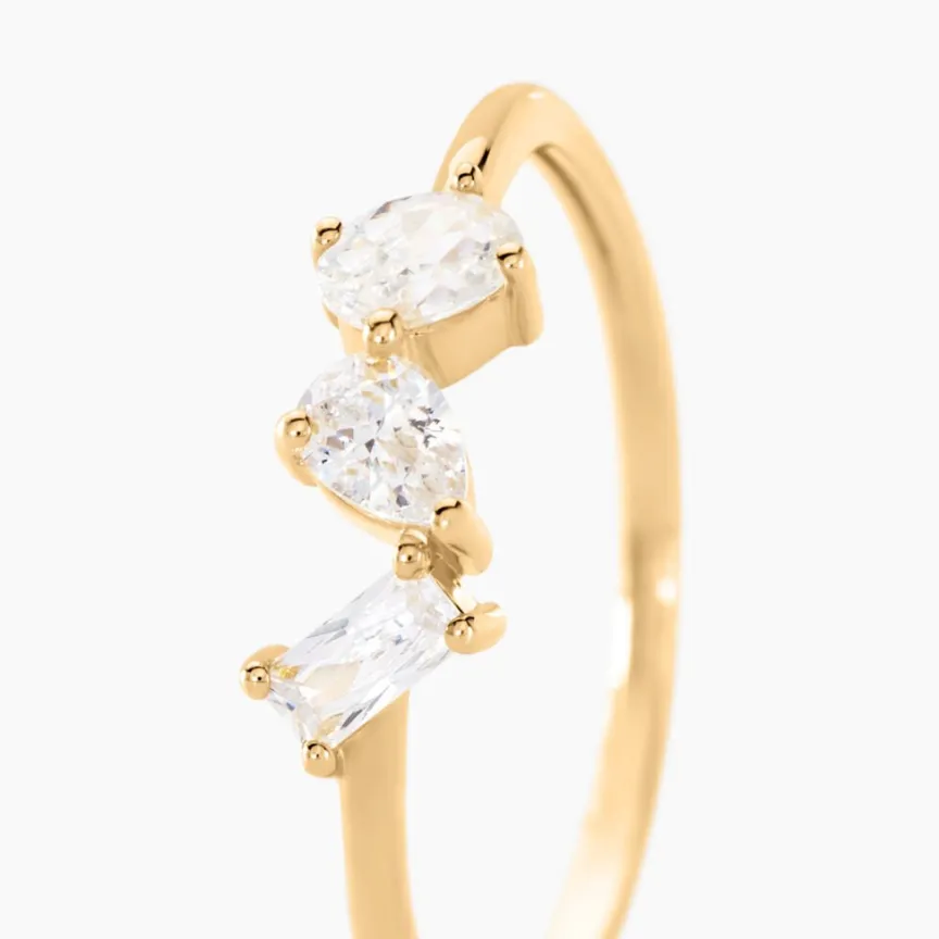 Bague Shiny Garden Or Jaune Oxyde De Zirconium-Histoire d'Or Online