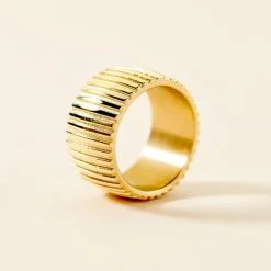 Bague Sicily Acier Doré-Histoire d'Or Clearance