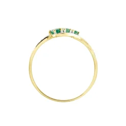 Histoire d'Or Bague Simma Or Jaune Diamant Et Emeraude