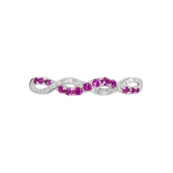 Bague Sofia Or Blanc Rubis Et Diamant-Histoire d'Or Sale