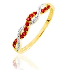 Bague Sofia Or Jaune Rubis Et Diamant-Histoire d'Or Discount