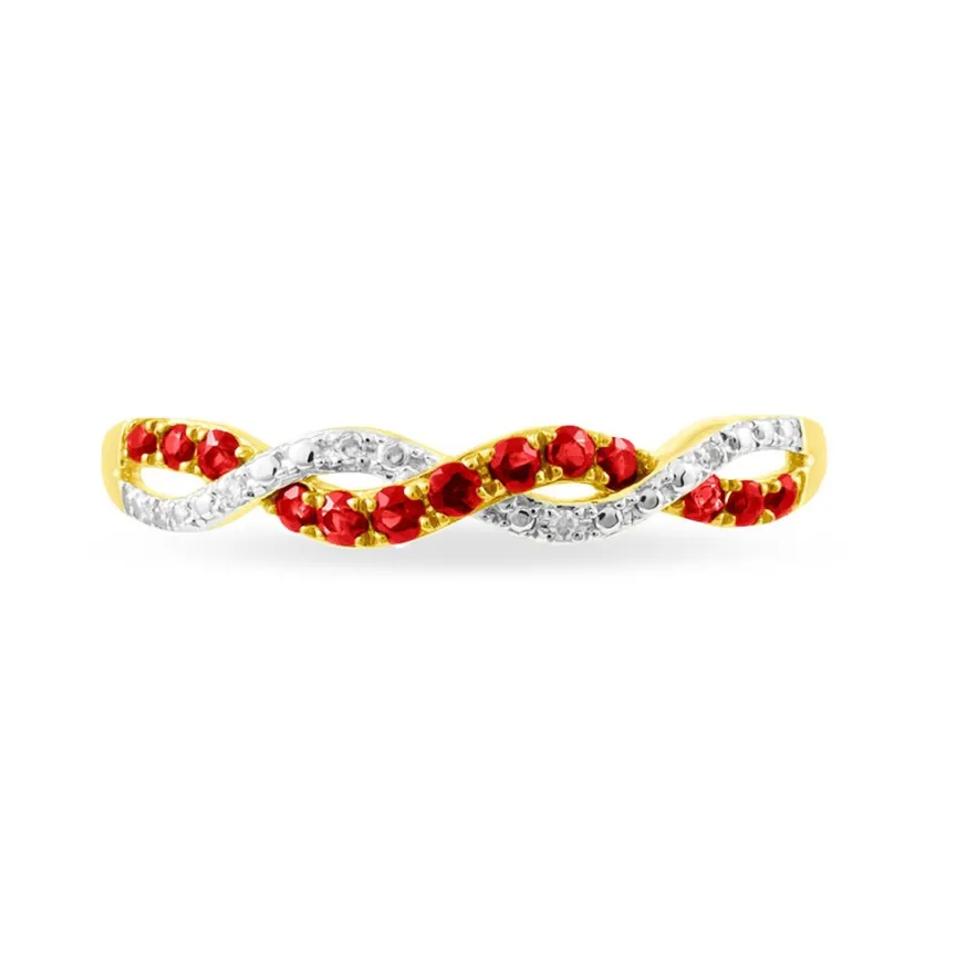 Bague Sofia Or Jaune Rubis Et Diamant-Histoire d'Or Discount