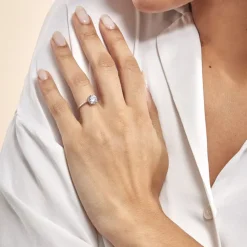Bague Solitaire Abriel Or Blanc Oxyde De Zirconium-Histoire d'Or Discount