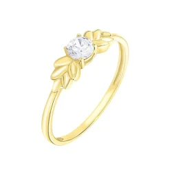 Bague Solitaire Alexine Or Jaune Oxyde De Zirconium-Histoire d'Or