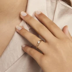 Bague Solitaire Alexine Or Jaune Oxyde De Zirconium-Histoire d'Or