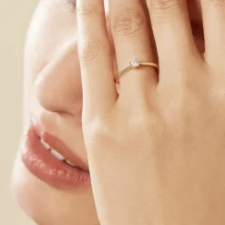 Bague Solitaire Aphrodite Or Jaune Diamant-Histoire d'Or New