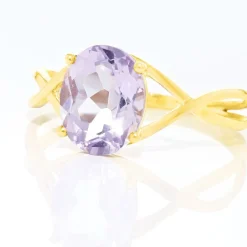 Histoire d'Or Bague Solitaire Armaelle Or Jaune Amethyste
