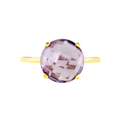 Bague Solitaire Armantia Or Jaune Amethyste-Histoire d'Or New