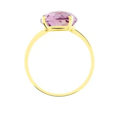 Bague Solitaire Armantia Or Jaune Amethyste-Histoire d'Or New