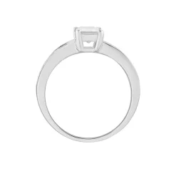 Bague Solitaire Aronn Argent Blanc Oxyde De Zirconium-Histoire d'Or