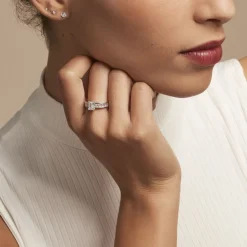 Bague Solitaire Aronn Argent Blanc Oxyde De Zirconium-Histoire d'Or