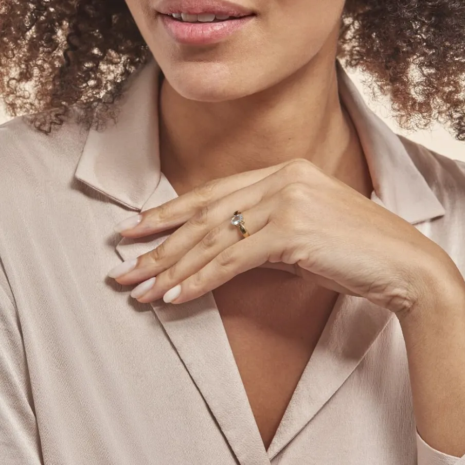 Histoire d'Or Bague Solitaire Arzula Or Jaune Topaze