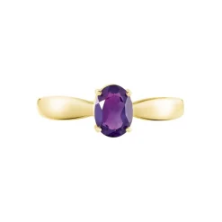 Bague Solitaire Arzula Or Jaune Amethyste-Histoire d'Or Discount