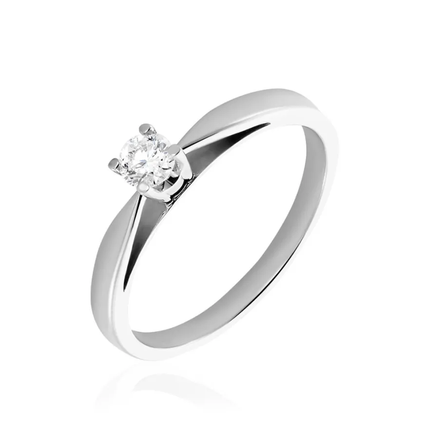 Bague Solitaire Celina Or Blanc Diamant-Histoire d'Or Online