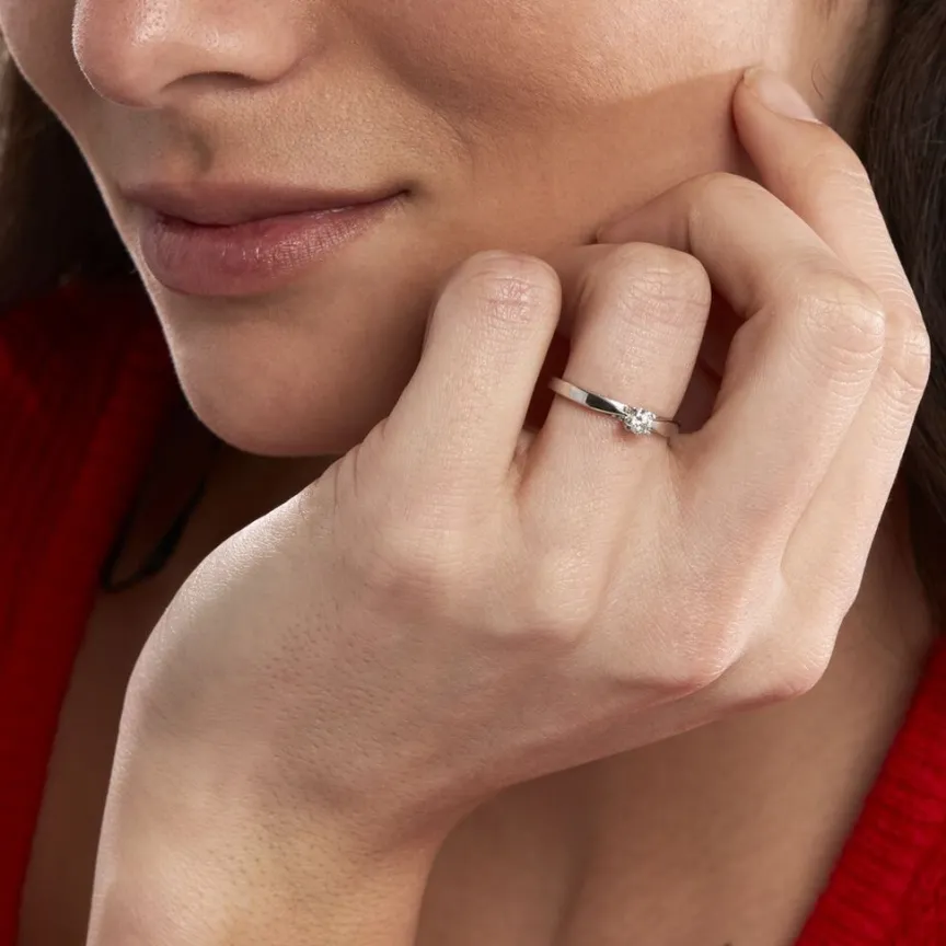 Bague Solitaire Celina Or Blanc Diamant-Histoire d'Or Online