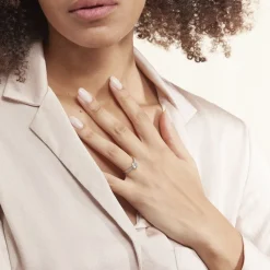 Histoire d'Or Bague Solitaire Crista Or Jaune Topaze Et Oxyde