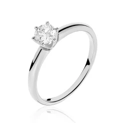 Bague Solitaire Dallal Or Blanc Diamant-Histoire d'Or Discount